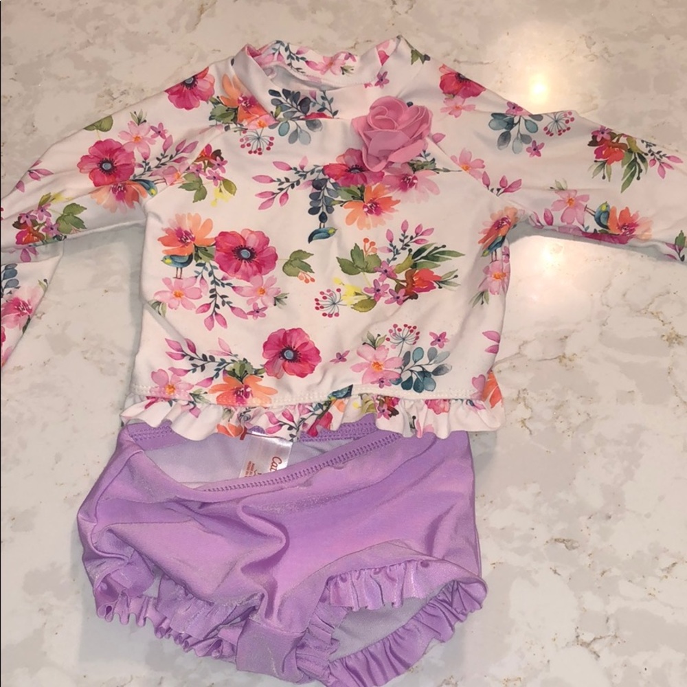 18 month long sleeved bathing suit